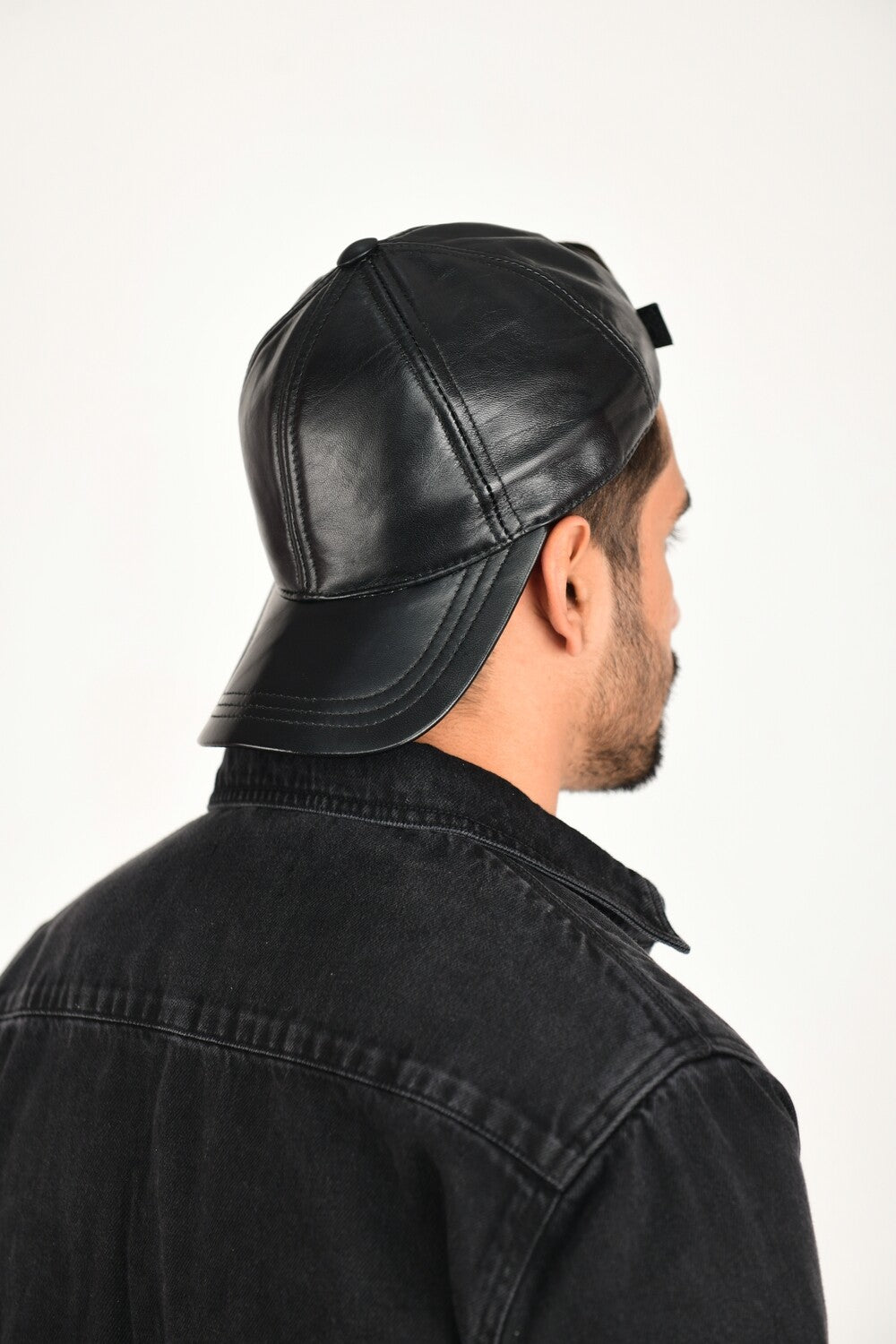 Black Leather Cap