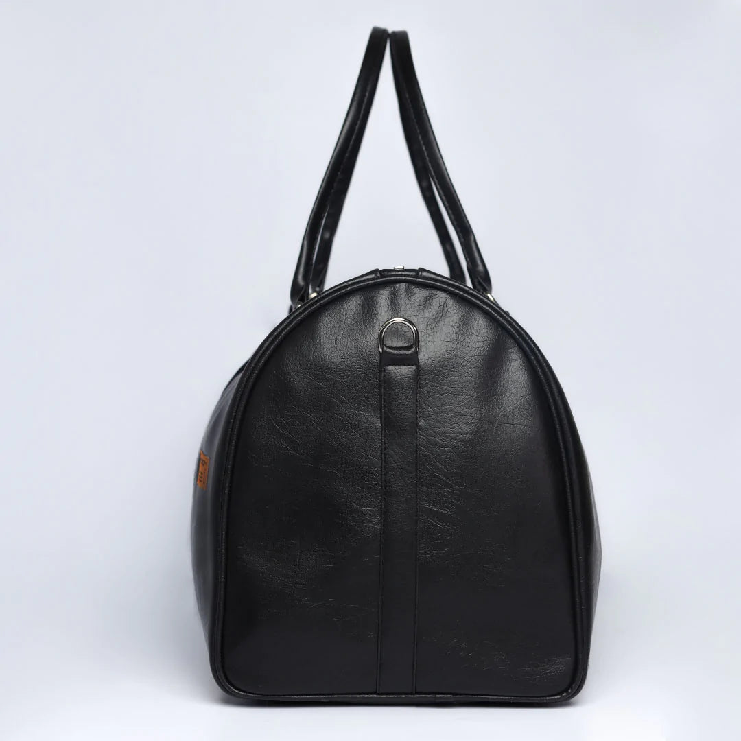 Midnight black duffle bag